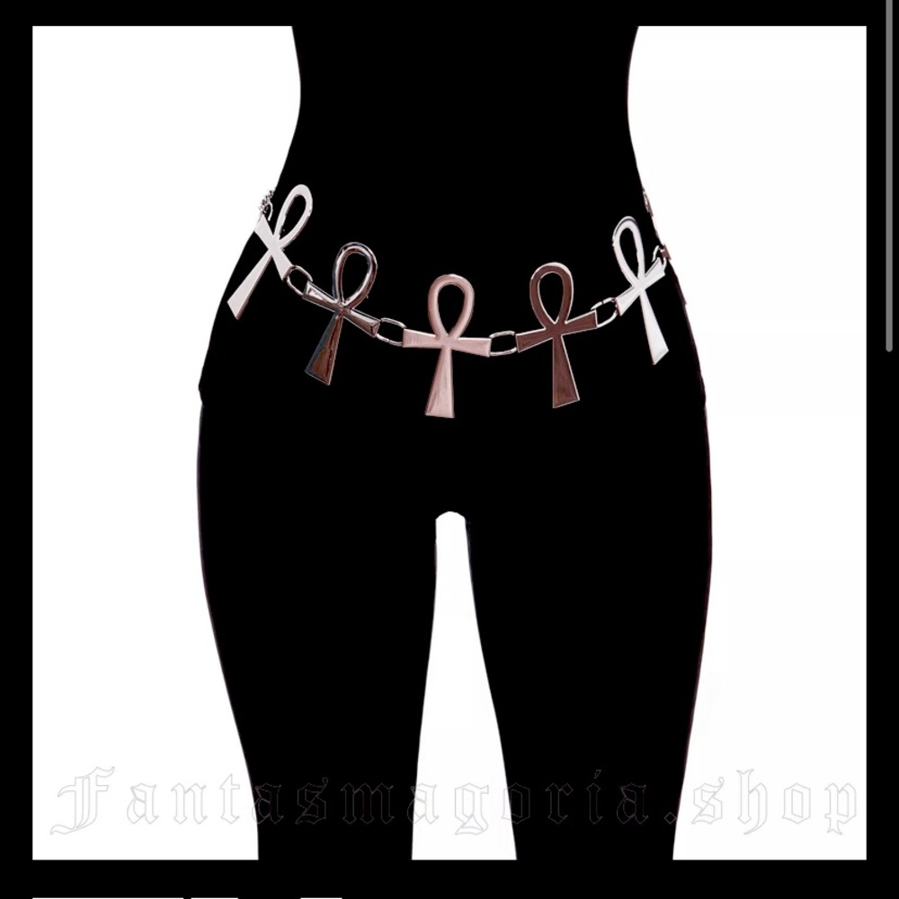 Killstar Xena Ankh Egyptian goth adjustable chain belt